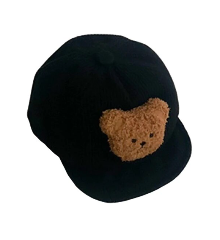 The New Class - Teddy Corduroy Hat: Black Bear