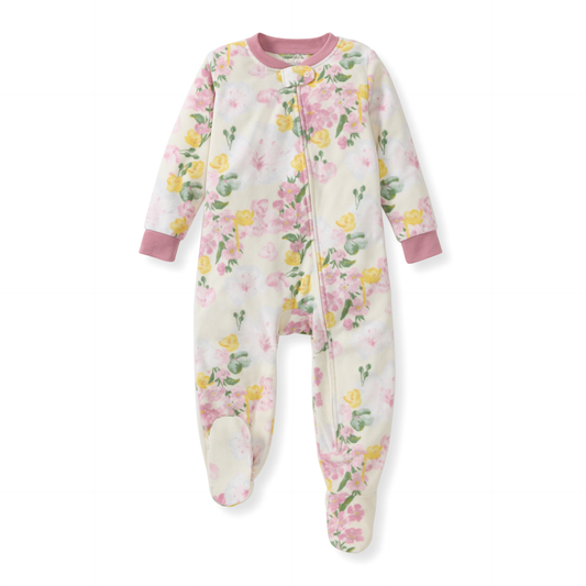 Burt's Bees Baby - Floral Fields polarbee™ Repreve® Fleece Pajamas: 3-6M