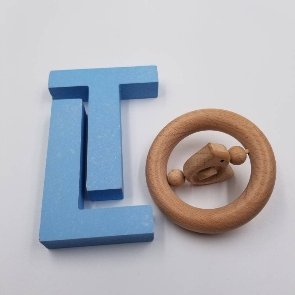 Wooden Bird Teething Rattle