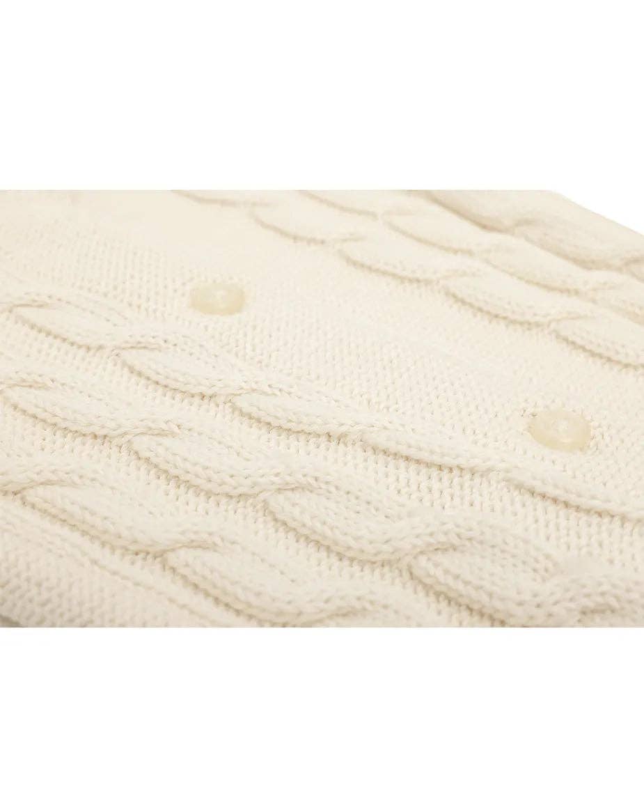 Lilax - Baby Girls' Cable Knit Long Sleeve Cotton Cardigan: Pink / 18-24M
