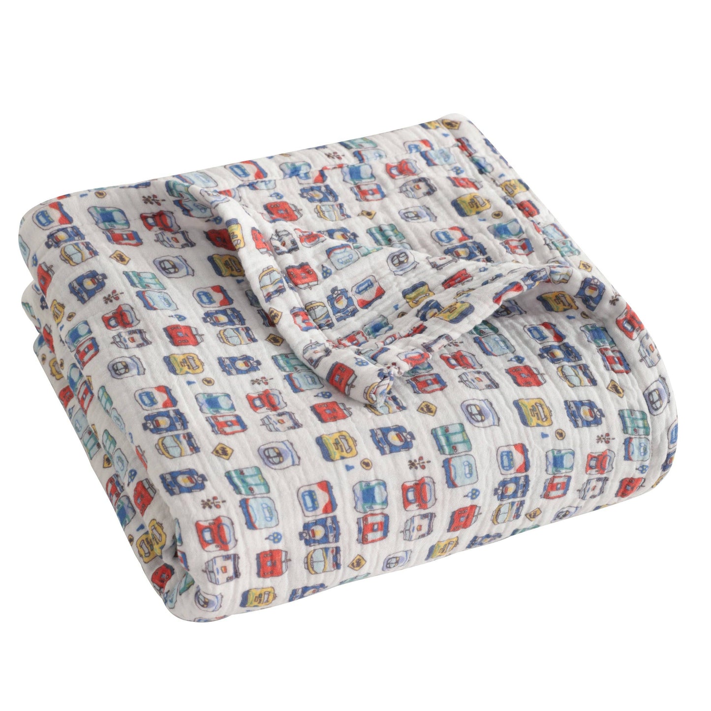 Bay & Loom - Muslin Cotton Baby Swaddle Blanket, Toddler Nursery Blanket: Vintage Floral / 30"x 40" / 2-Layer