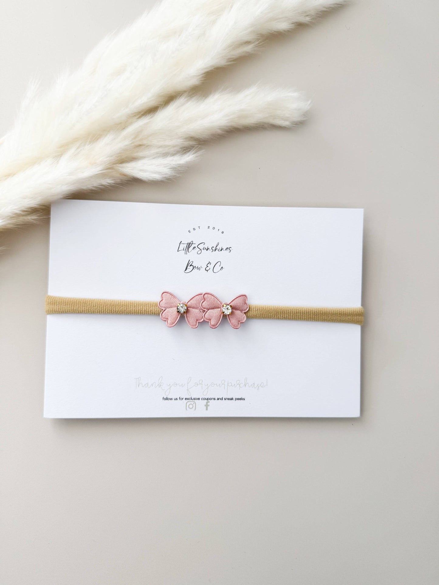 Little Sunshines Bow & Co - Mini Butterfly Nylon Headbands: Dark Blue