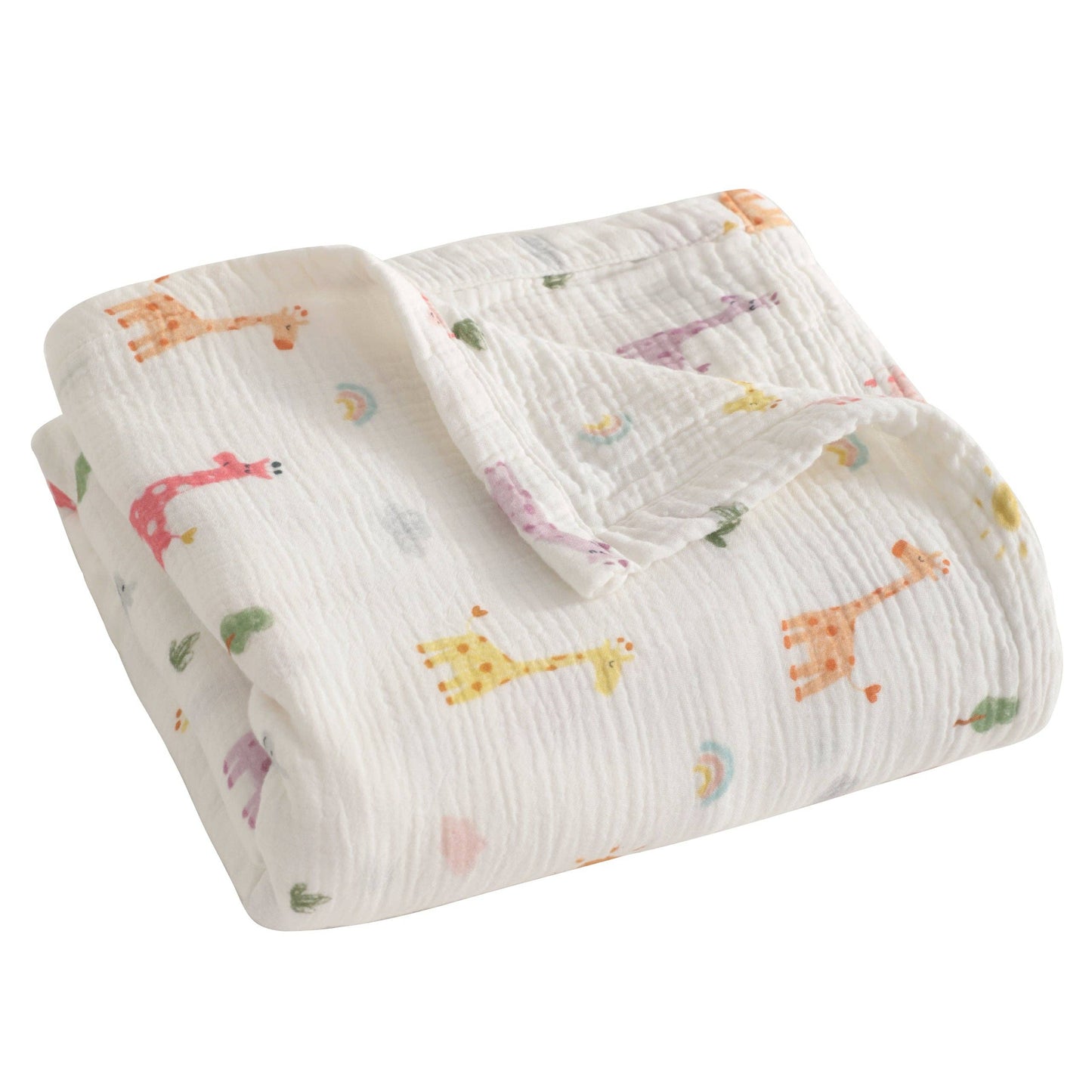 Bay & Loom - Muslin Cotton Baby Swaddle Blanket, Toddler Nursery Blanket: Vintage Floral / 30"x 40" / 2-Layer