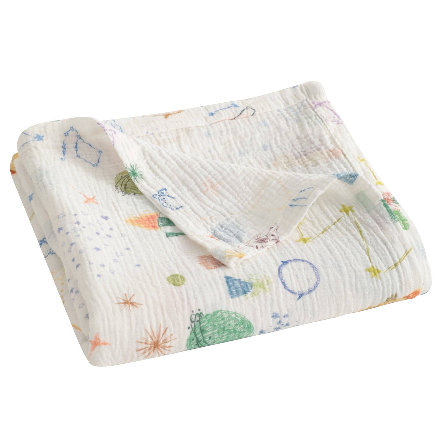 Bay & Loom - Muslin Cotton Baby Swaddle Blanket, Toddler Nursery Blanket: Vintage Floral / 30"x 40" / 2-Layer