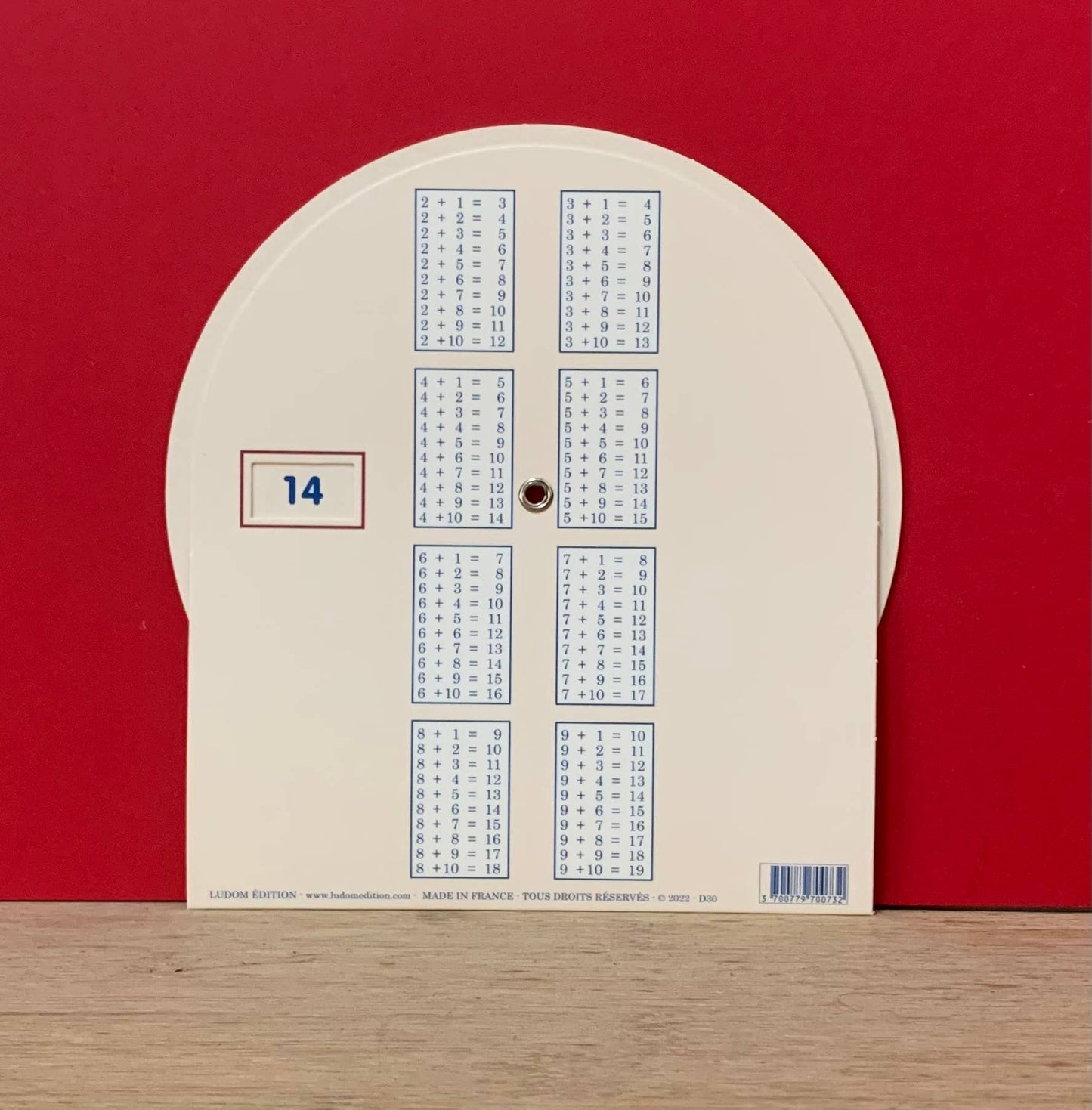 Addition Answer Disc on the Back - Chalkboard