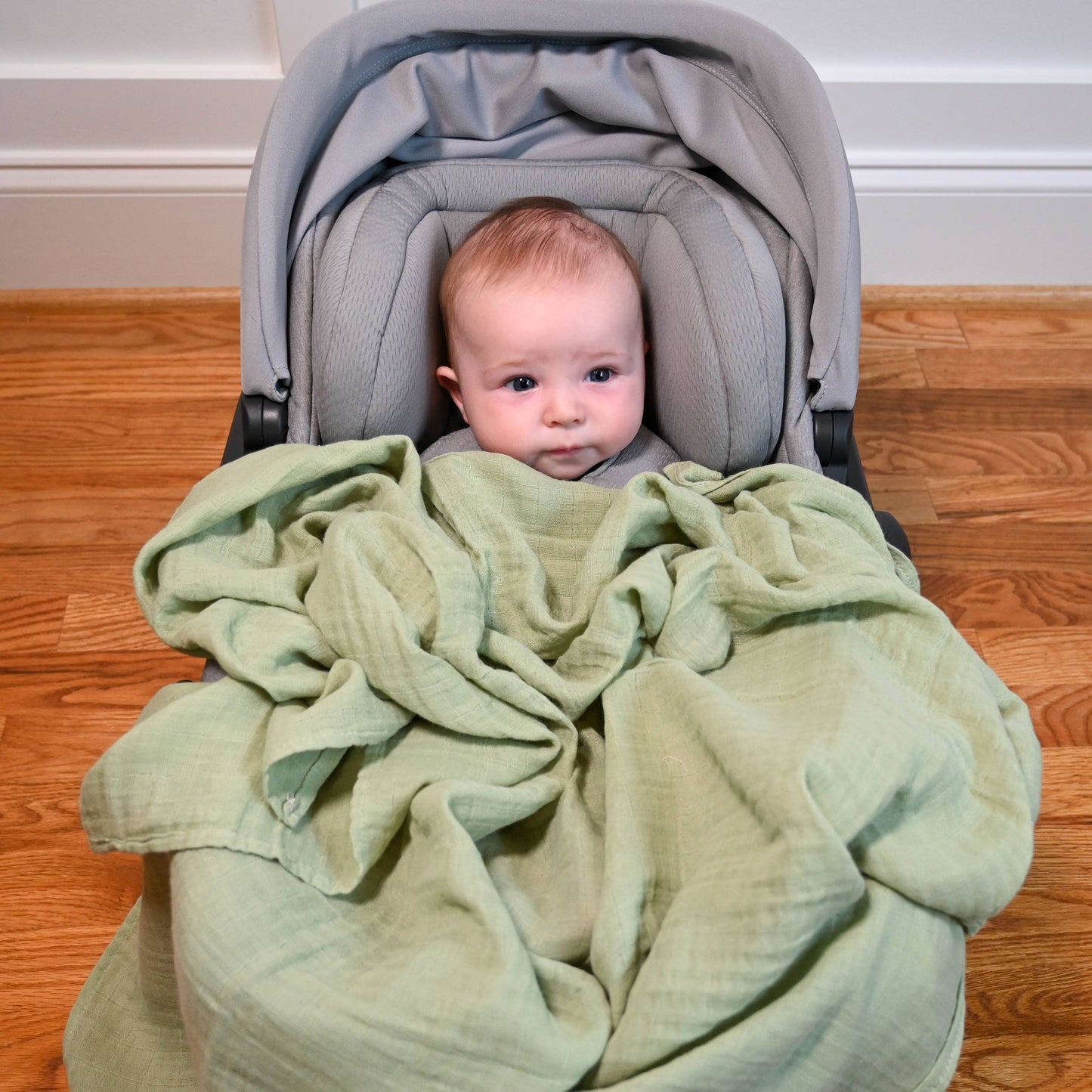 Green Baby Swaddle Blanket
