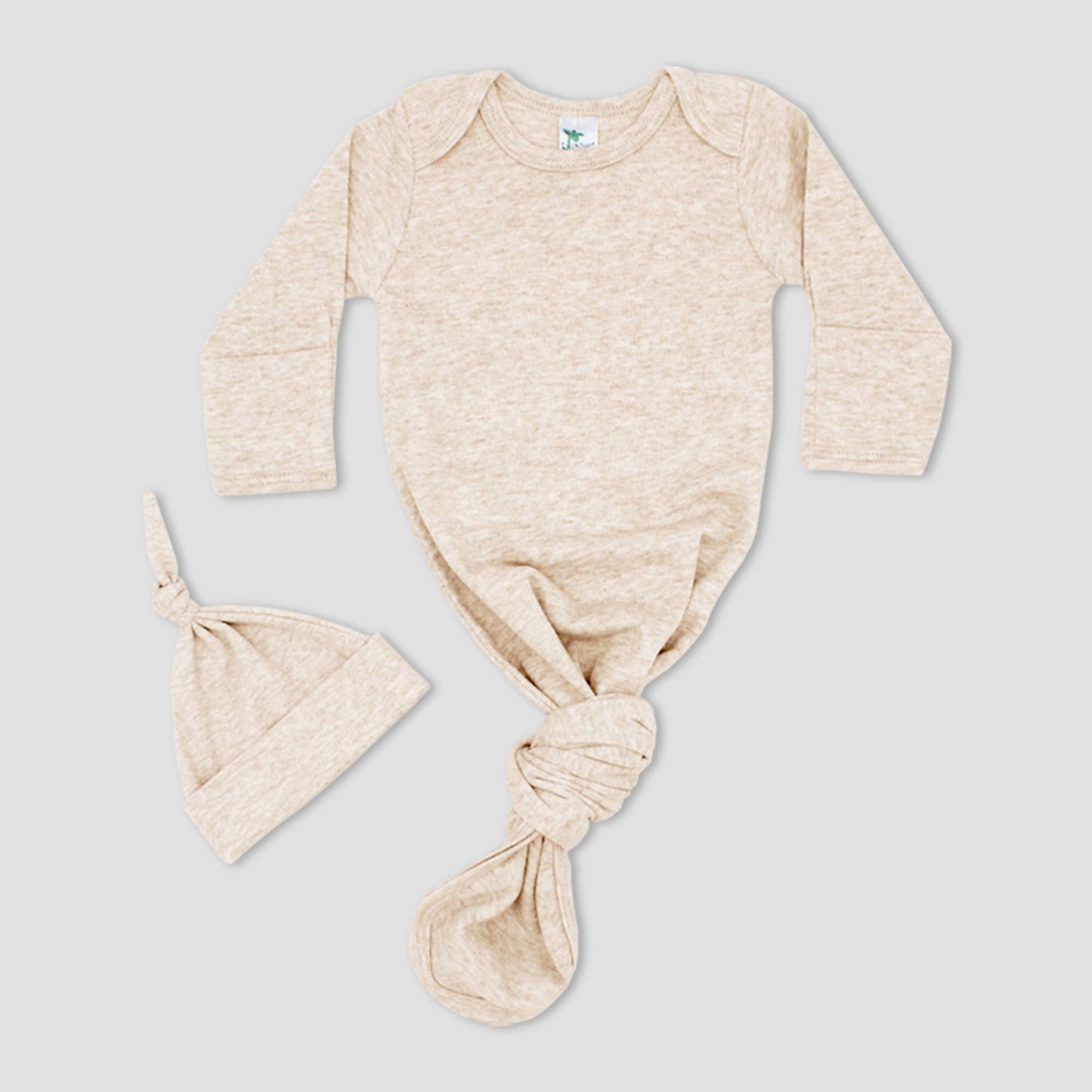 Knotted Baby Gown & Hat Set