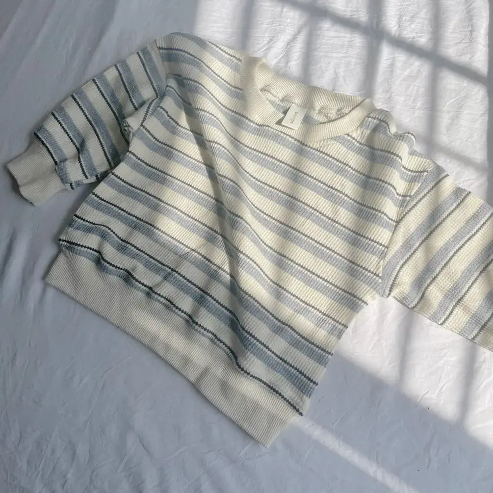 Striped Waffle Lounger Set