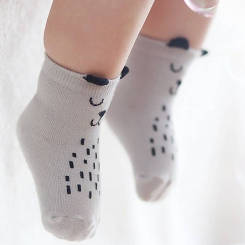 PatPat - Baby / Toddler Cartoon Floor Socks: Dark Grey / 0-3 Months