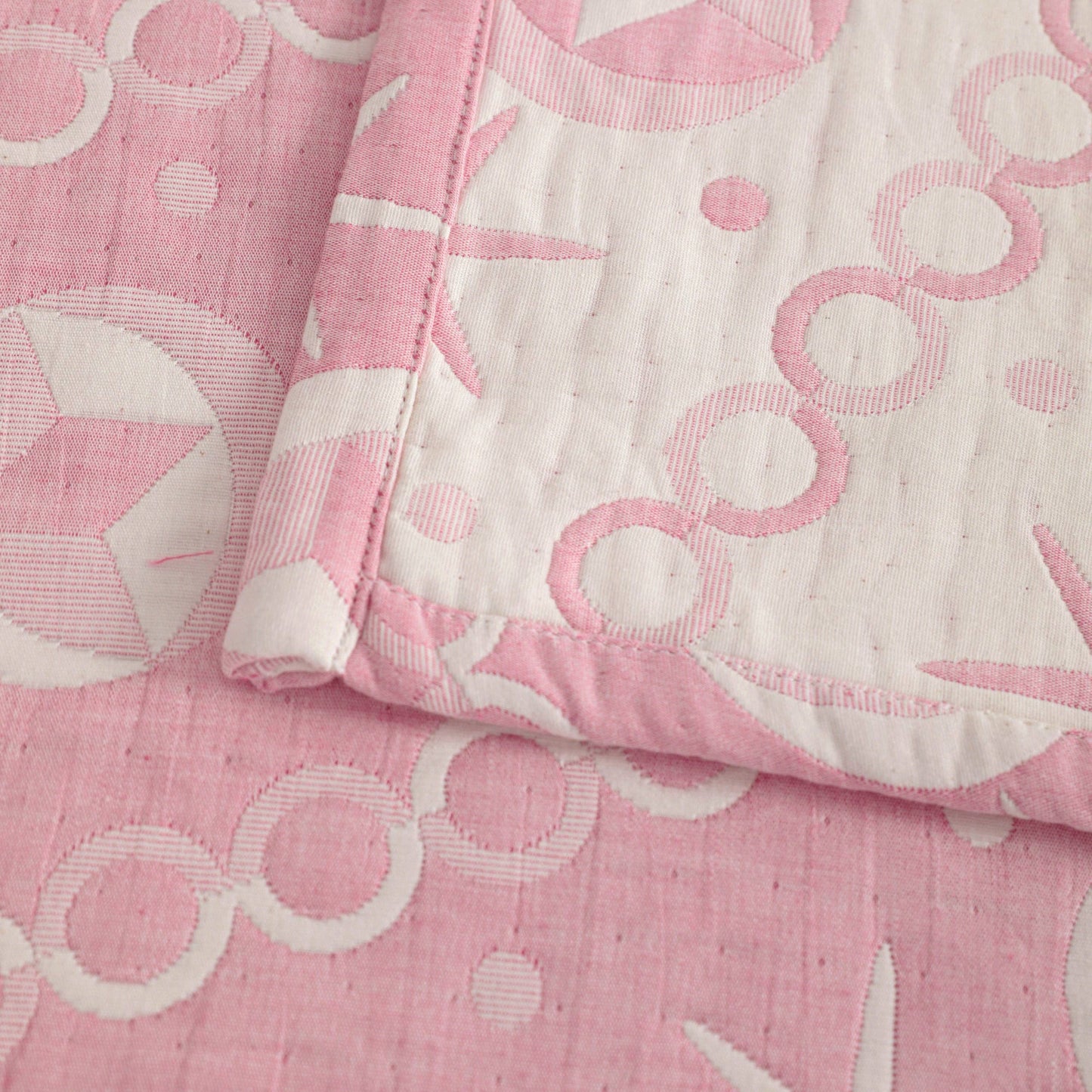 Bay & Loom - 3 Layer Muslin Cotton Jacquard Toddler Blanket: Blue / 30 x 40 inches