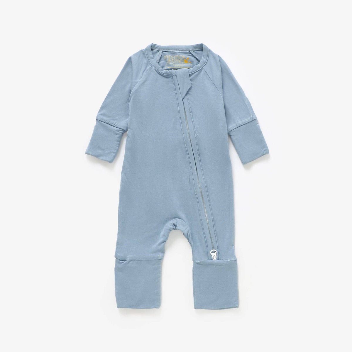 Meemo Jeemo - Peek-A-Poo Bamboo Pajama in Blue: 0-3 Months