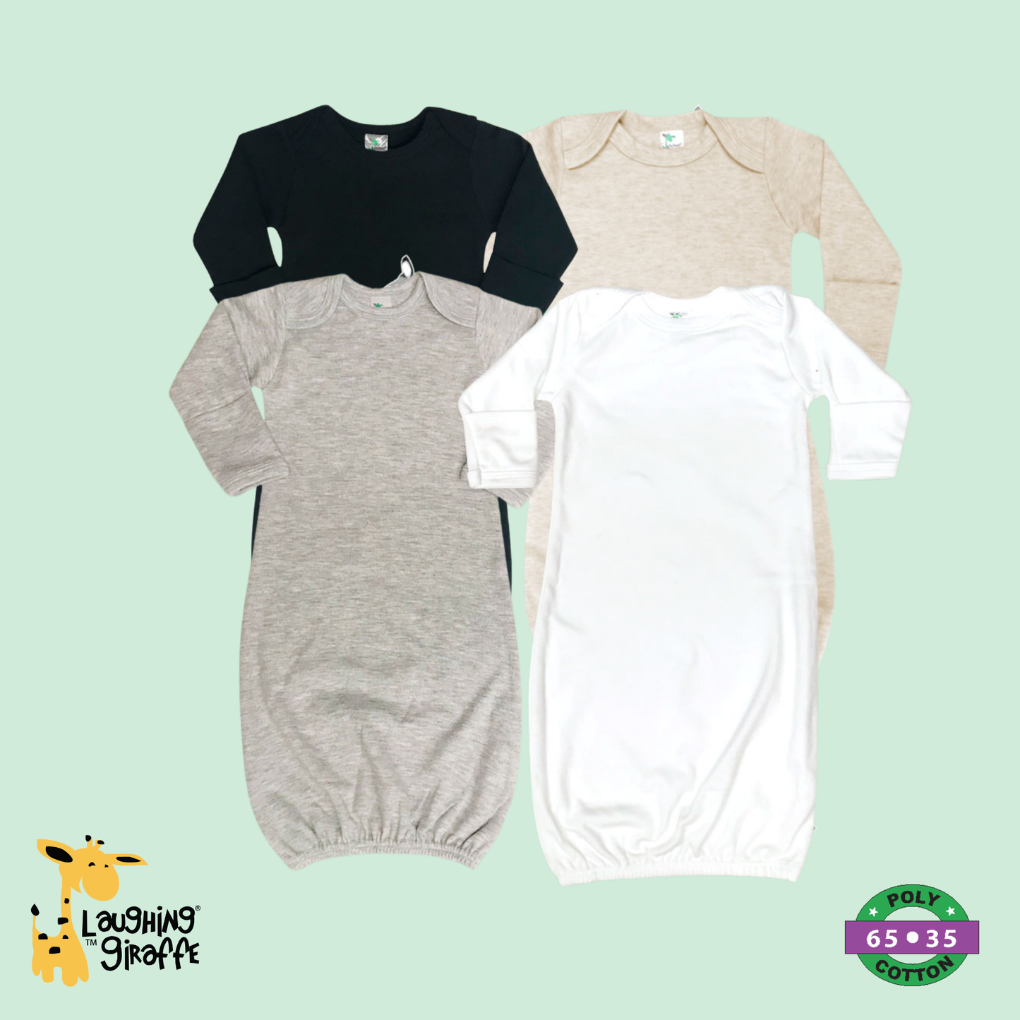 Baby Sleeping Gown with Fold Over Mittens