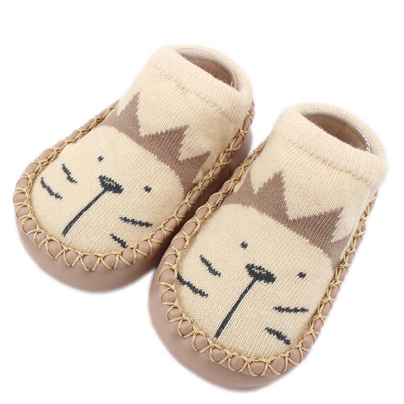 PatPat - Baby Animal Print Antiskid Socks: Gray / 0-6 Month