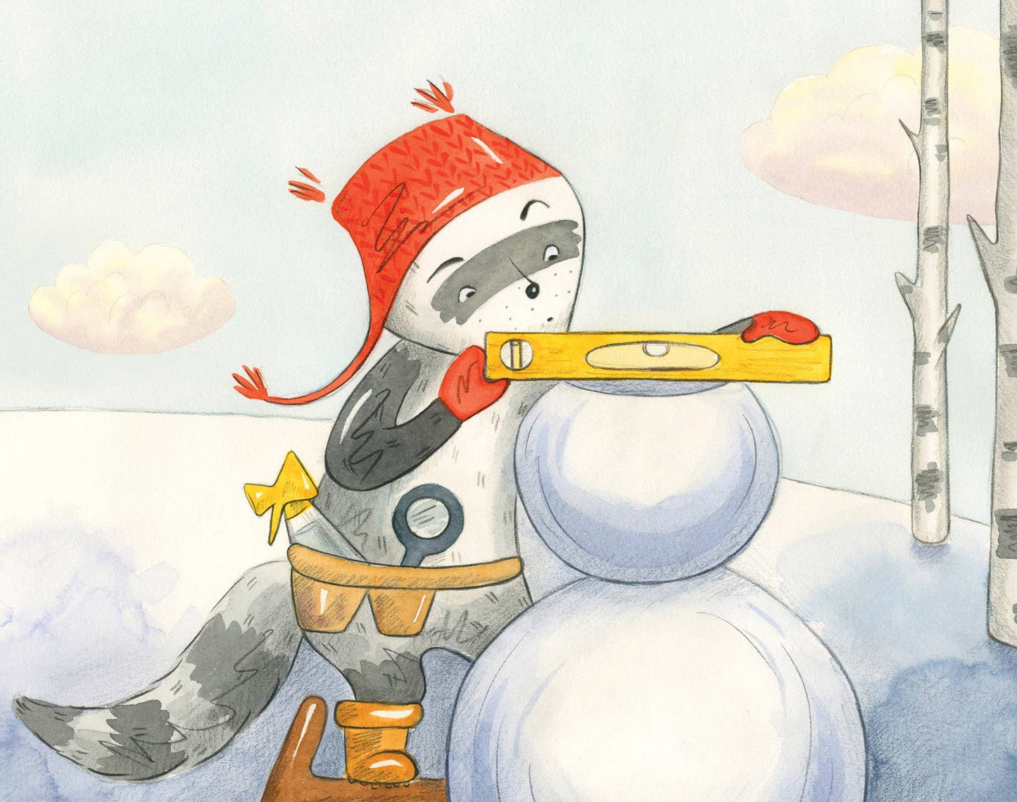 Sleeping Bear Press - Raccoon's Perfect Snowman Picture Book