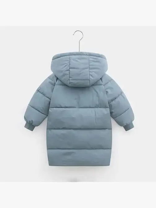 PatPat - Toddler/Kid Unisex Basic Solid Color Button Padded Coat: Blue / 4-5T