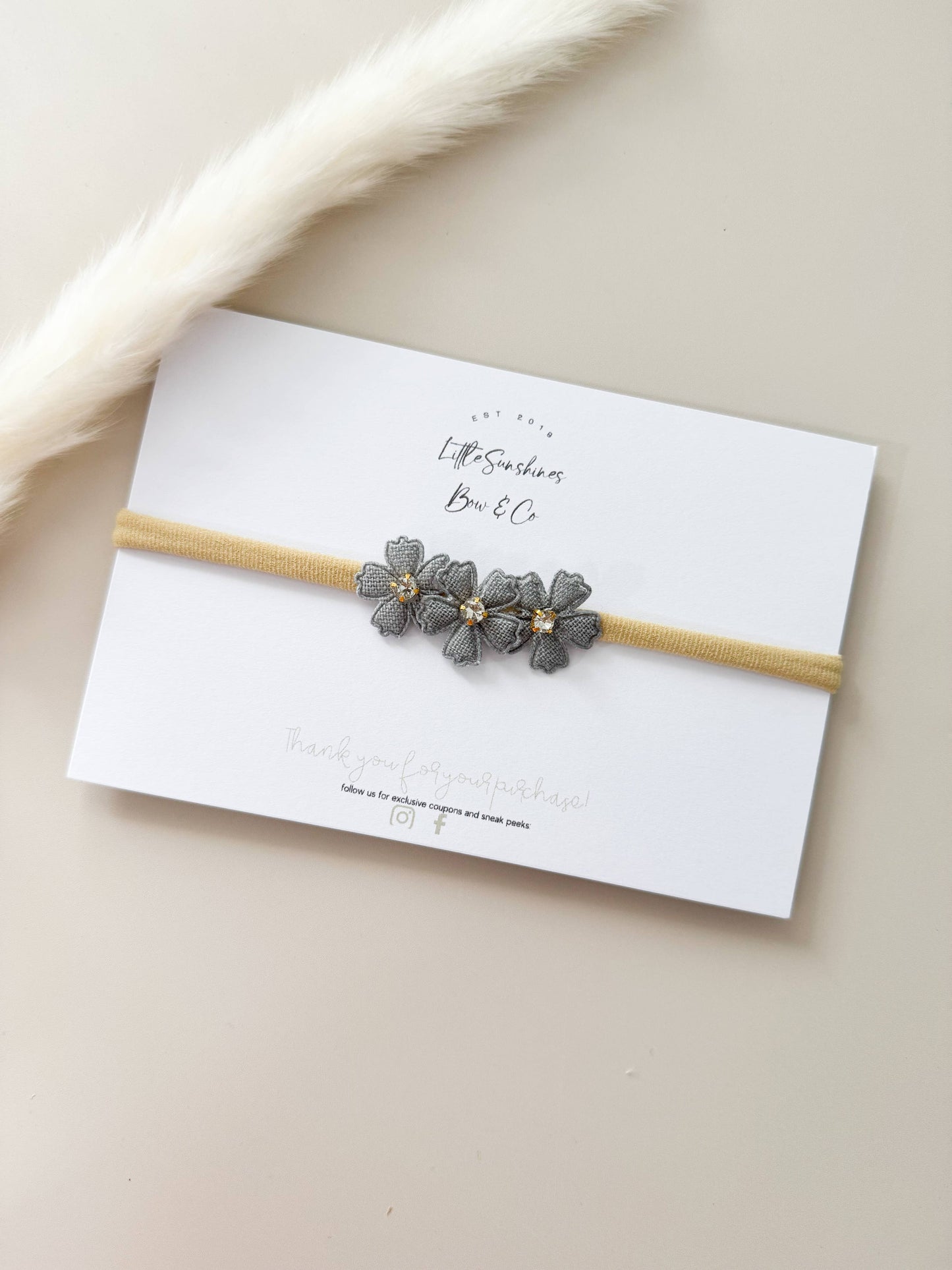 Little Sunshines Bow & Co - Floral Nylon Headbands: Lavender