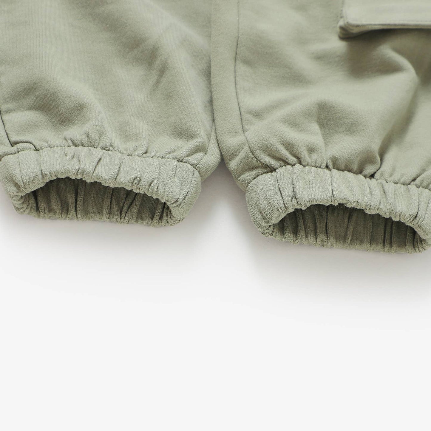 Almond Bud - The French Terry Organic Cotton Beach Jogger Set: Dusty Blue / 4T