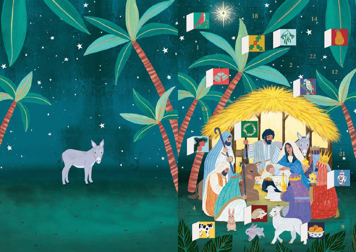 Away In A Manger Advent calendar card - ACC 073