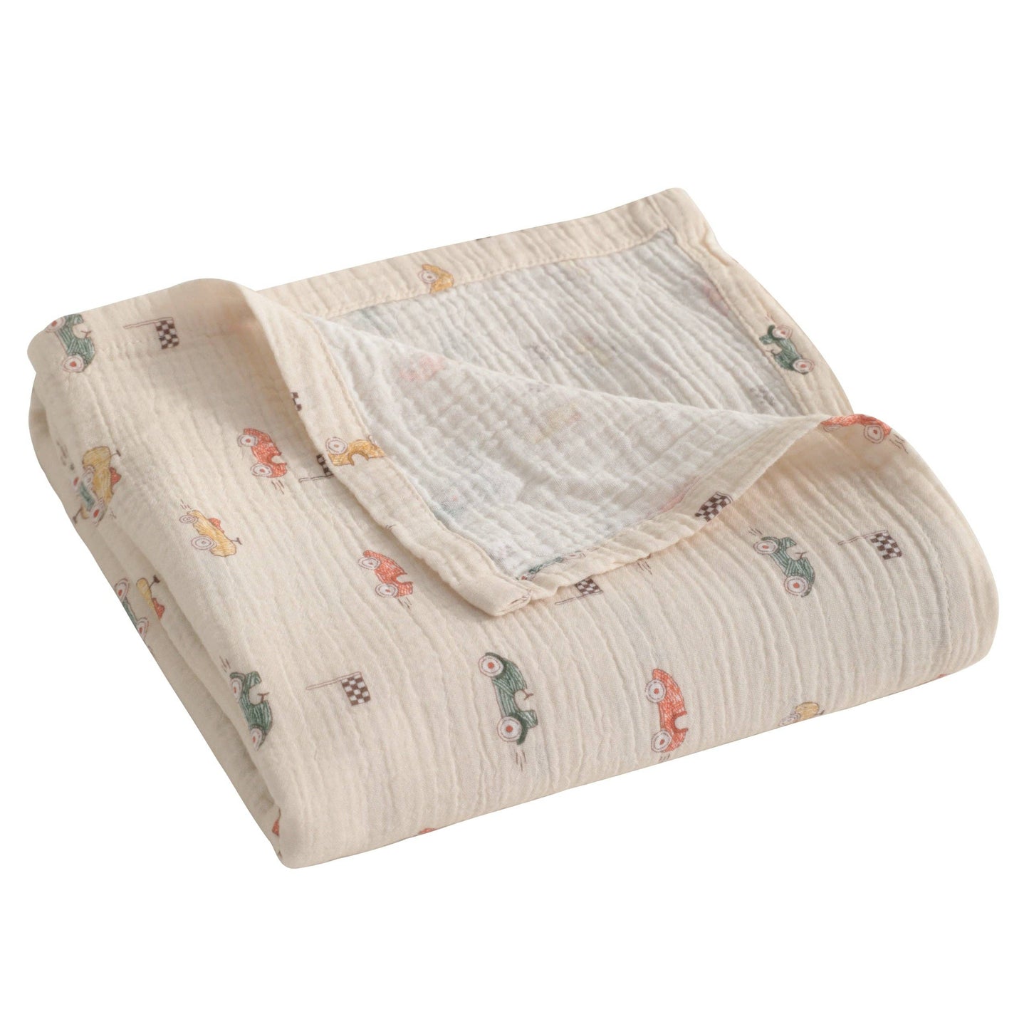 Bay & Loom - Muslin Cotton Baby Swaddle Blanket, Toddler Nursery Blanket: Vintage Floral / 30"x 40" / 2-Layer