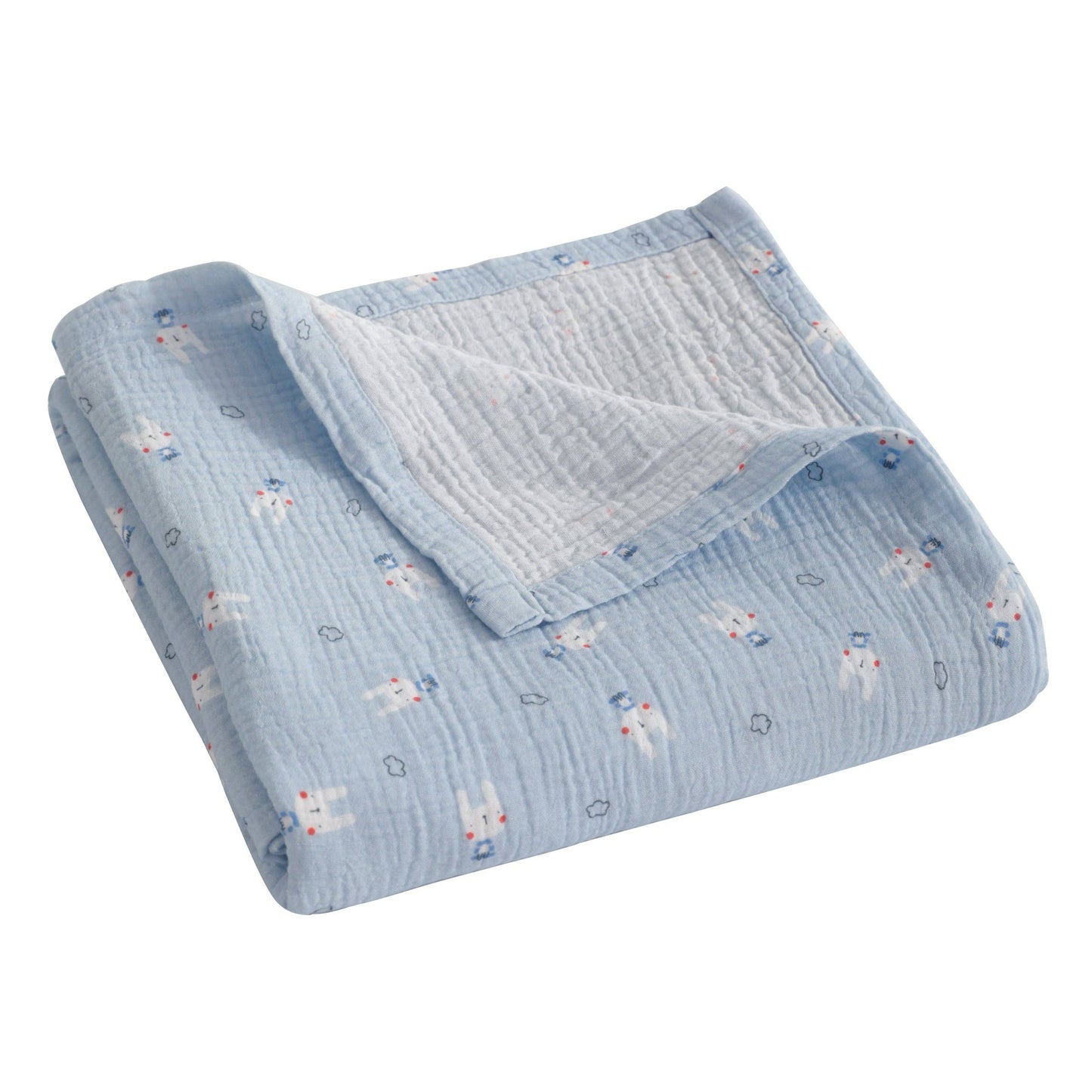 Bay & Loom - Muslin Cotton Baby Swaddle Blanket, Toddler Nursery Blanket: Vintage Floral / 30"x 40" / 2-Layer