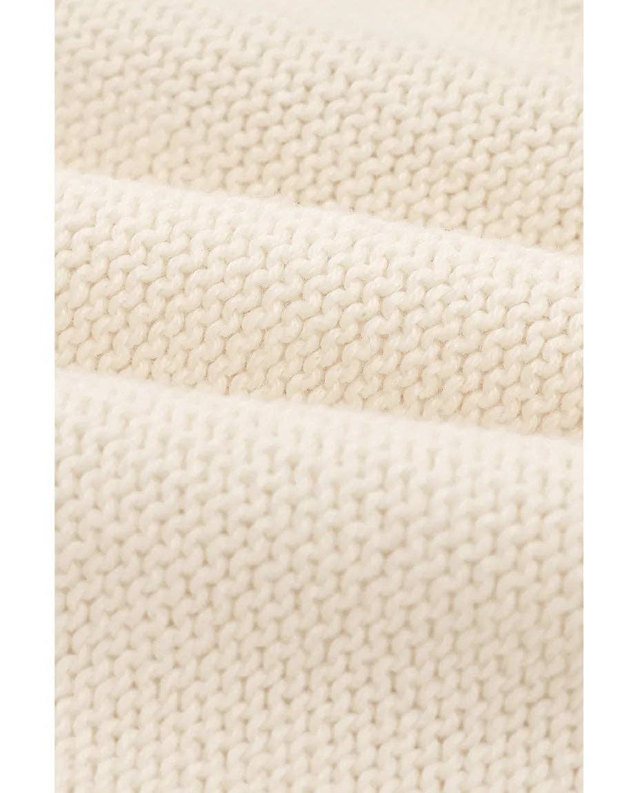 Lilax - Baby Girls' Cable Knit Long Sleeve Cotton Cardigan: Cream / 3-6M
