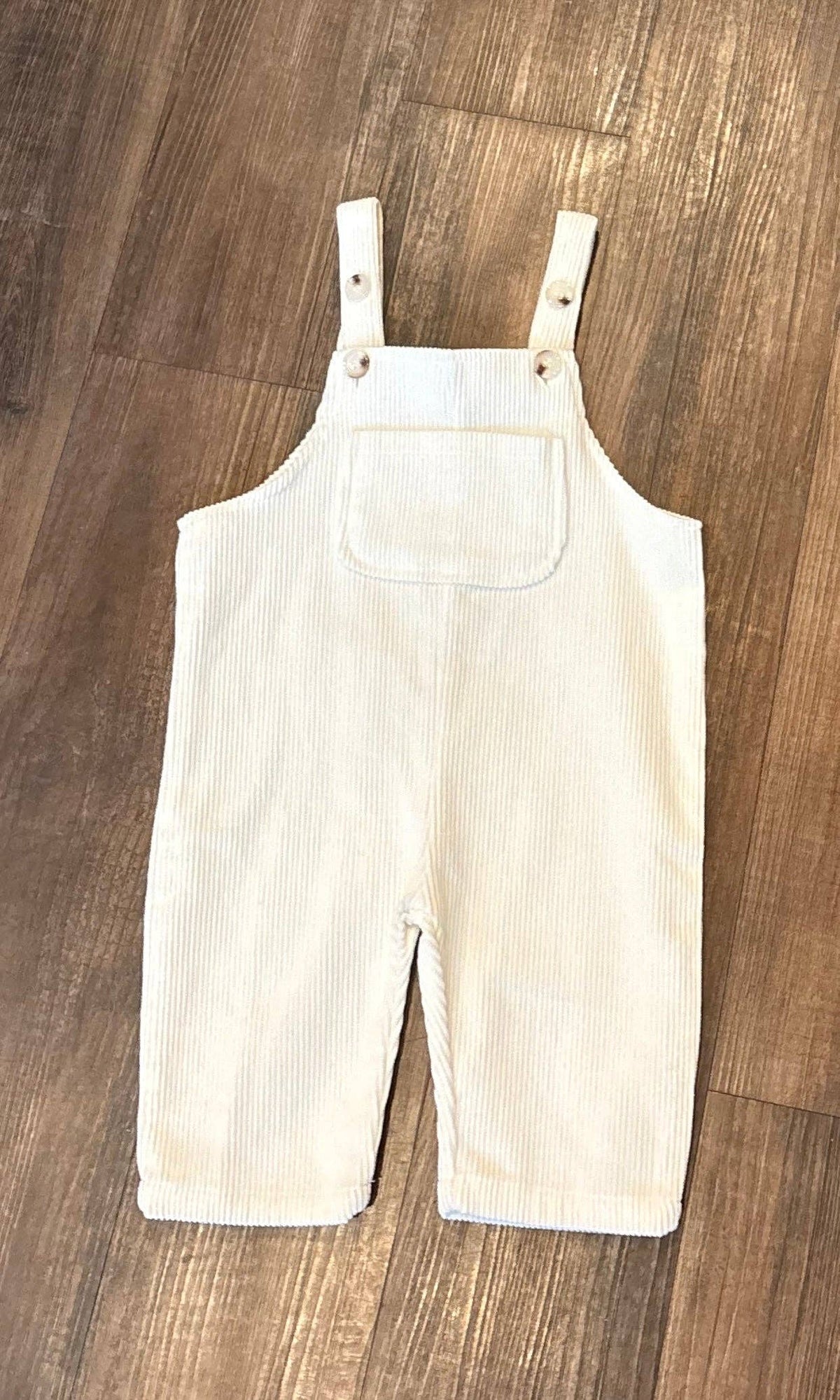 Evvie Bean's - Baby & Toddler Overalls | Breathable Corduroy: Sand Beige / 3T