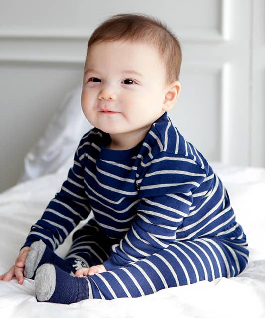 Vaenait Baby - Color Pen Navy Cotton Long Sleeve PJ's: Navy / M (3T)