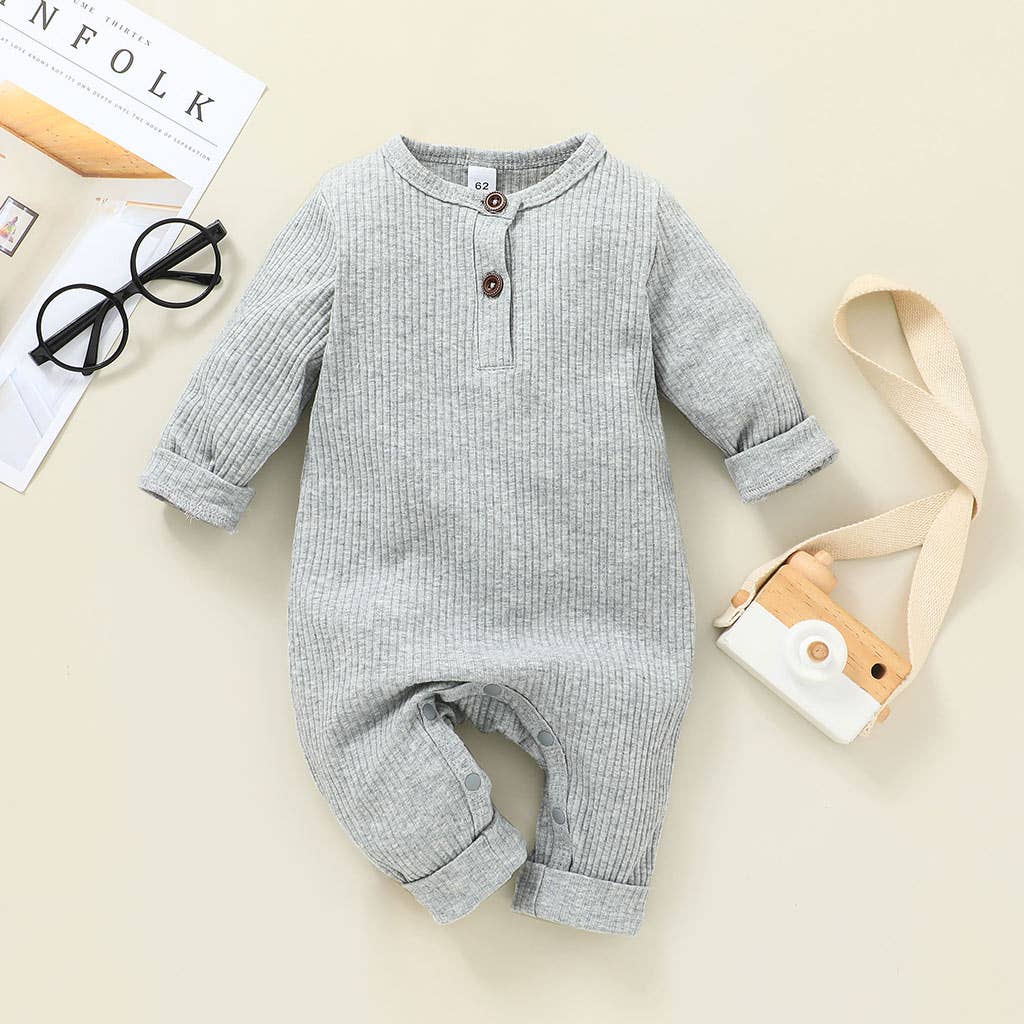 PatPat - Baby Boy / Girl Cotton Knitted Style  Cardigan Jumpsuit: Green / 9-12 Months