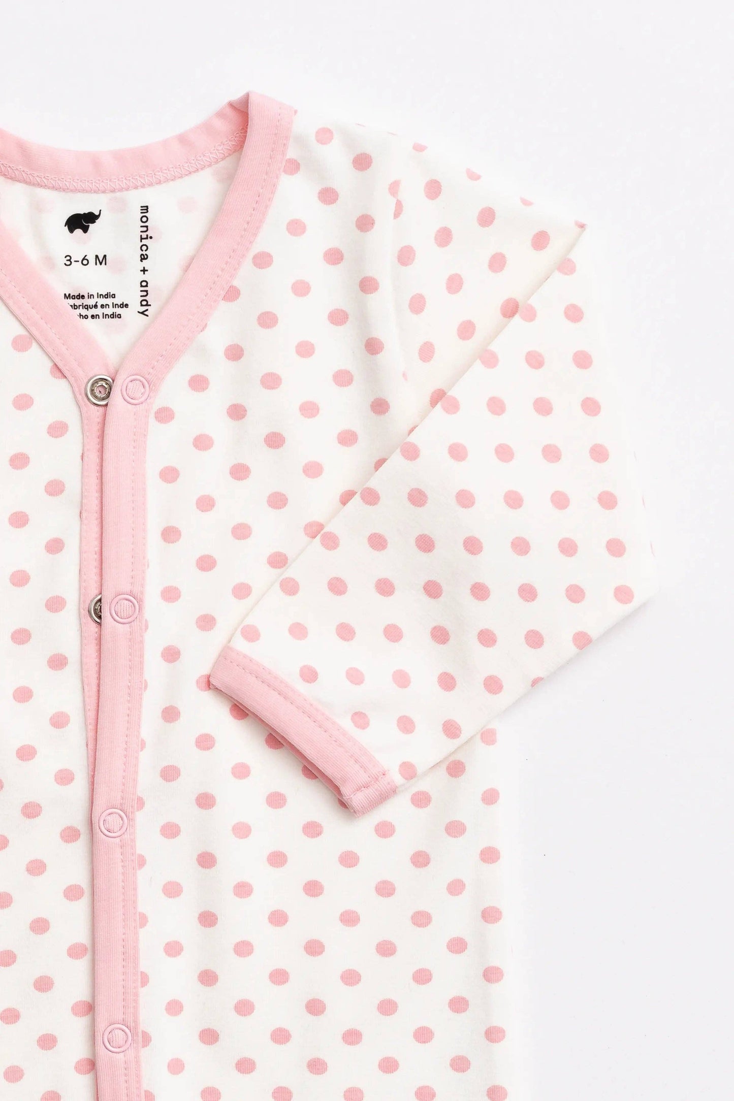 Monica + Andy - On the Go One-Piece_Light Pink Polka Dots: Girl / Light Pink Polka Dots / 6-9m