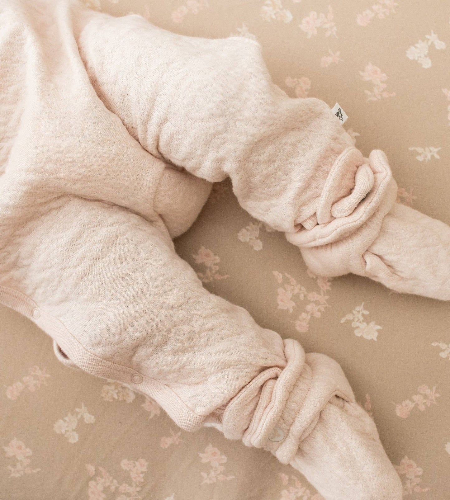 Burt's Bees Baby - Organic Cotton Quilted Bee Wrap-Front Baby Jumpsuit - Ranunculus: Ranunculus / 3-6 Months