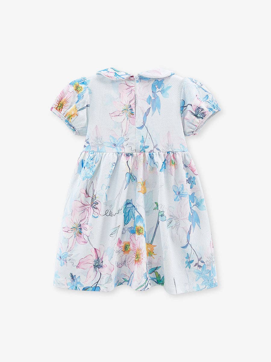 Spring And Summer Baby Girls Peter Pan Collar Short Sleeves
