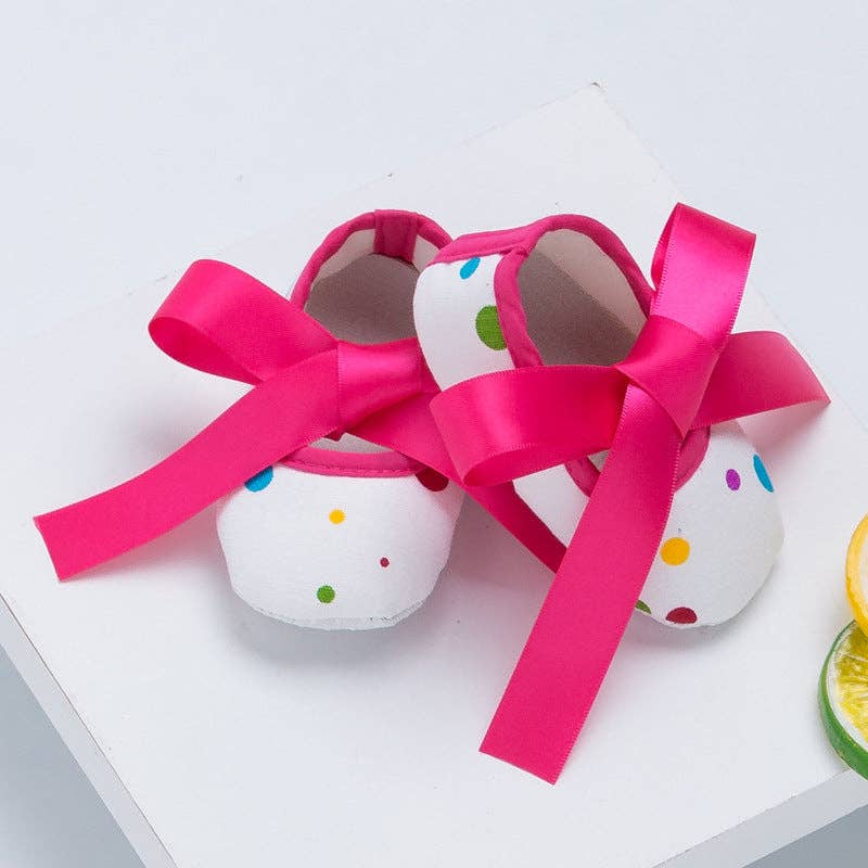 The Find Peaks - Girls' Cute Printed Cotton Baby Walker Shoes: Pink with Roses / 2-3(11)