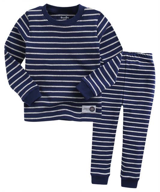 Vaenait Baby - Color Pen Navy Cotton Long Sleeve PJ's: Navy / L (4-5T)
