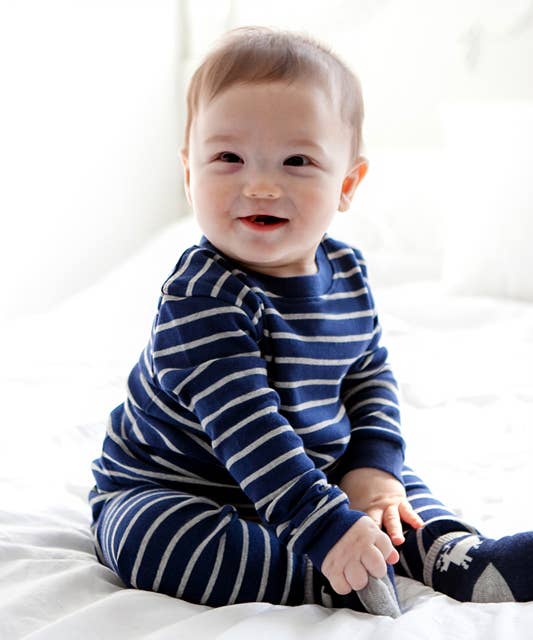 Vaenait Baby - Color Pen Navy Cotton Long Sleeve PJ's: Navy / L (4-5T)