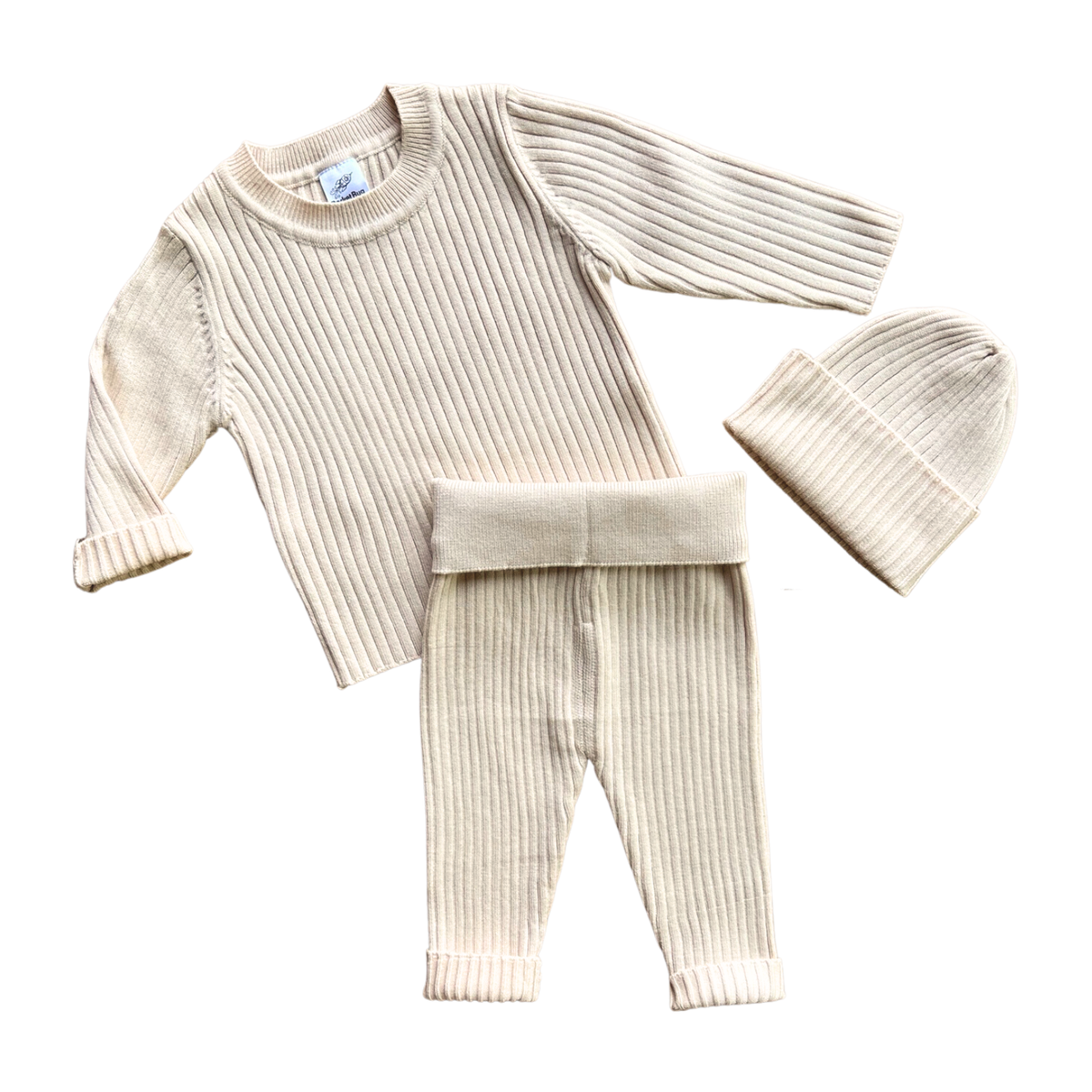 Rocket Bug - Rocket Bug Soft Knit Baby Set- Matching Long Sleeve Pants, Top, and Hat Set for Boys and Girls: Russett / 2T