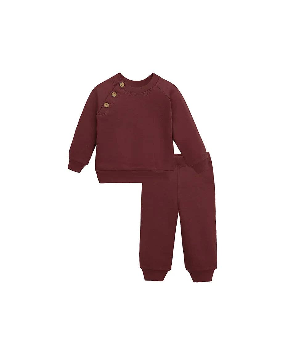 Lilax - Baby Cotton Sweatshirt & Sweatpant Set: Navy / 9-12M