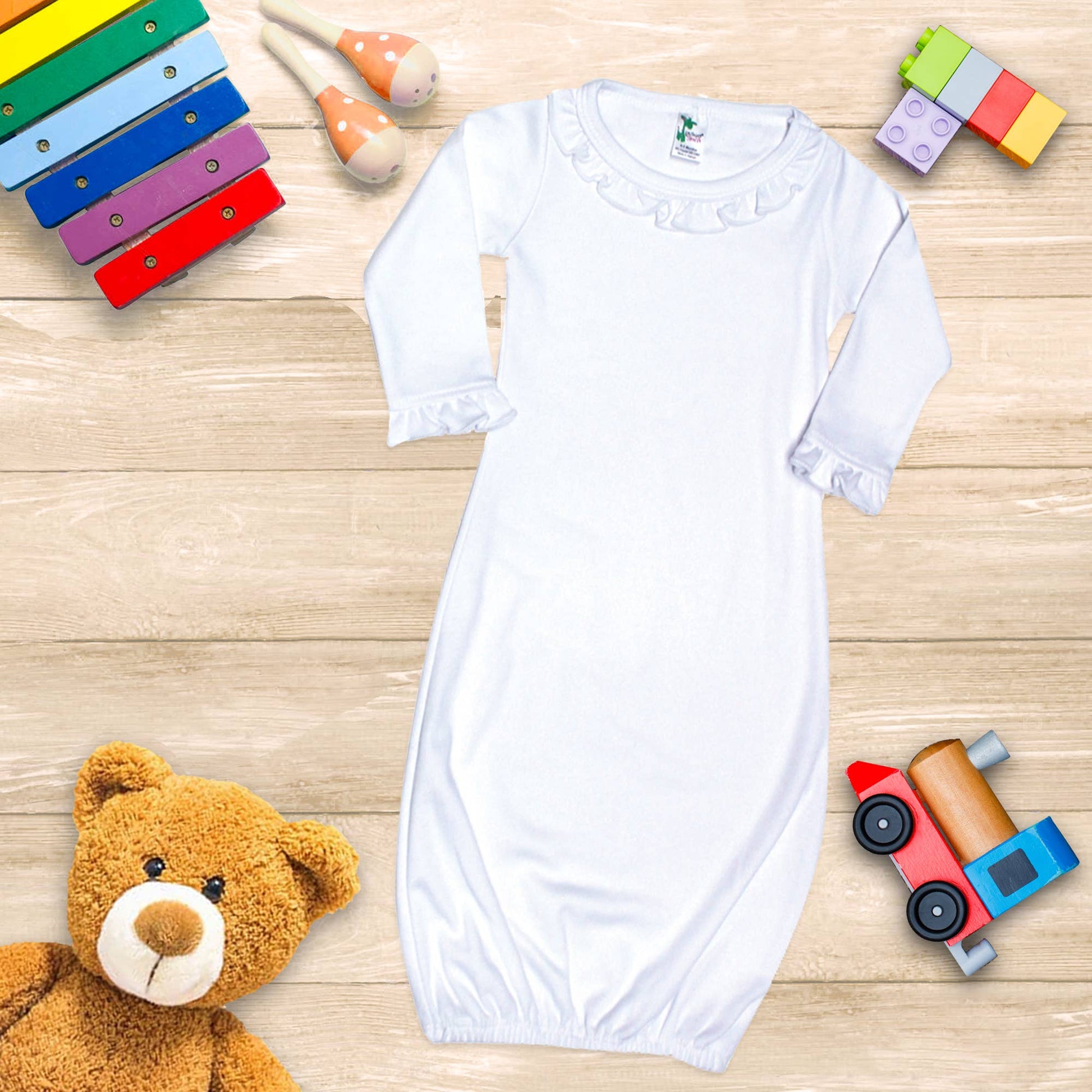 Laughing Giraffe Ruffle Shirt Baby Girls Long Sleeve T-Shirts