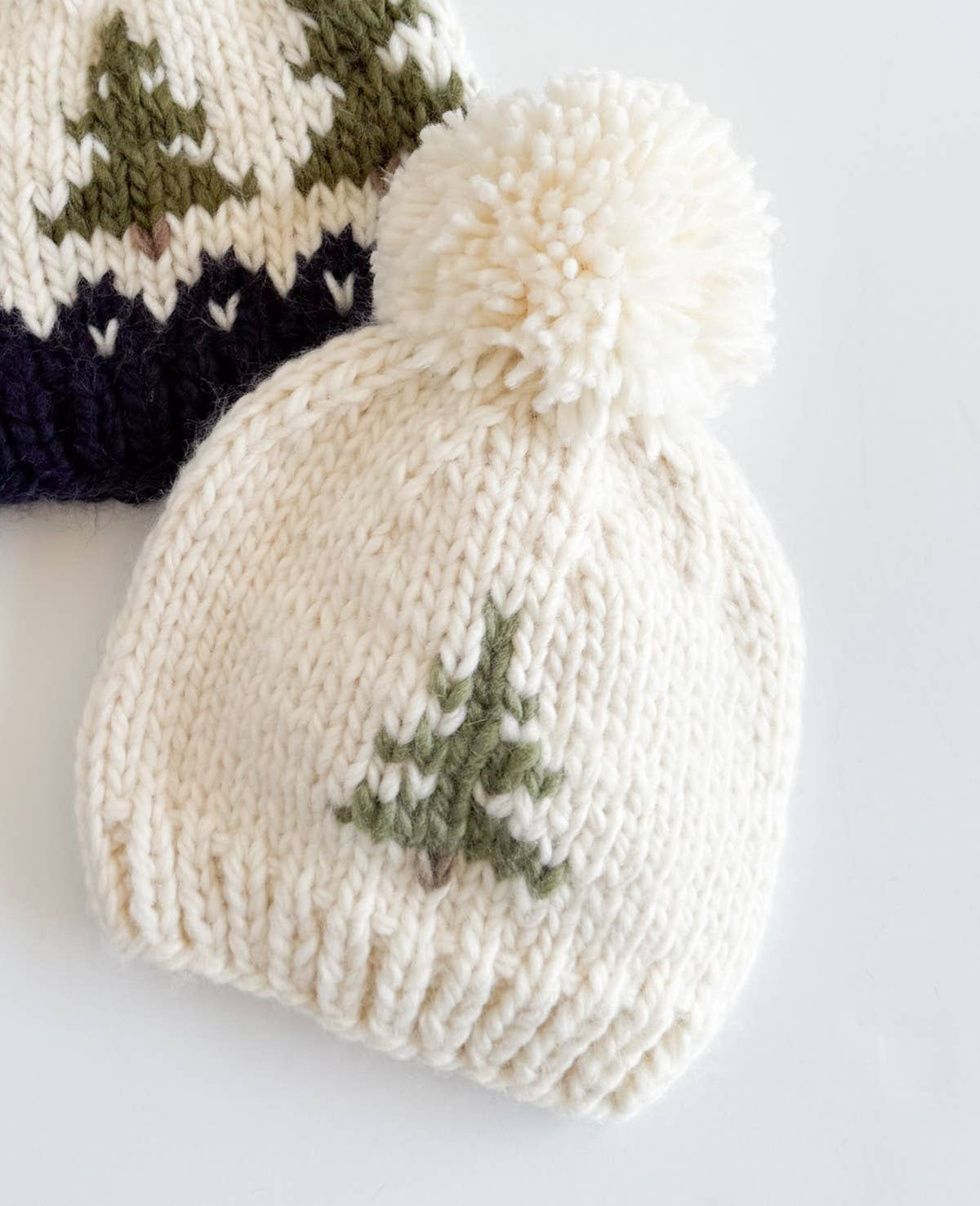 Figgy Friends - Tree Hat Cream Baby Kid Knit Beanie Fall Winter: S; 6-24M