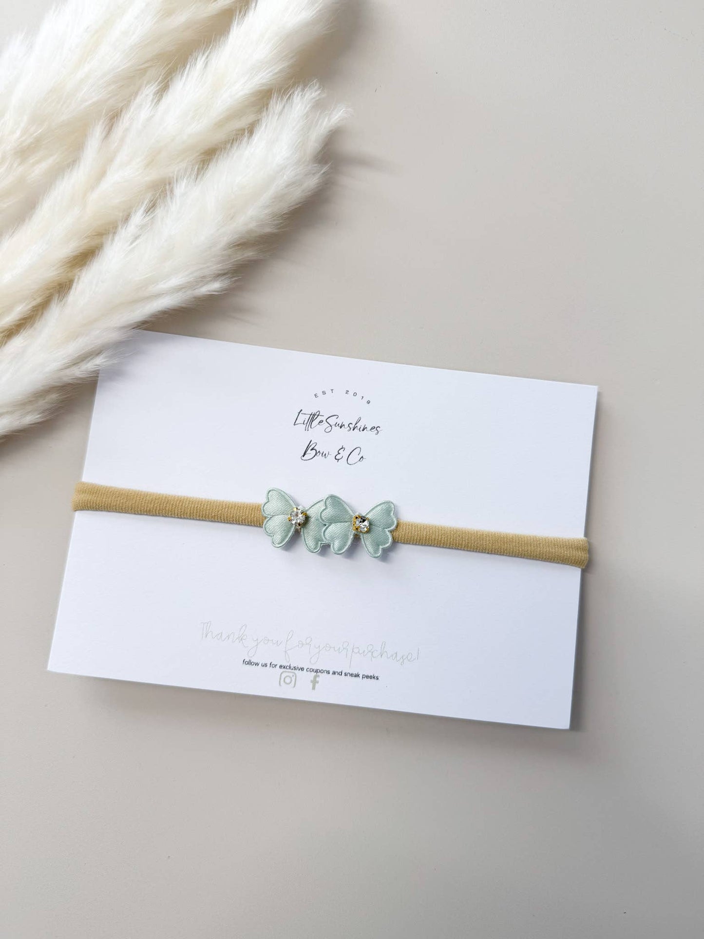 Little Sunshines Bow & Co - Mini Butterfly Nylon Headbands: Dark Blue