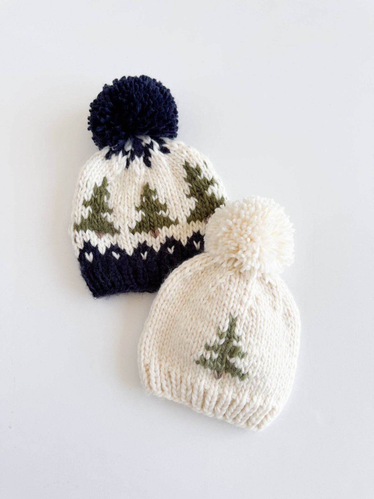 Figgy Friends - Tree Hat Cream Baby Kid Knit Beanie Fall Winter: S; 6-24M