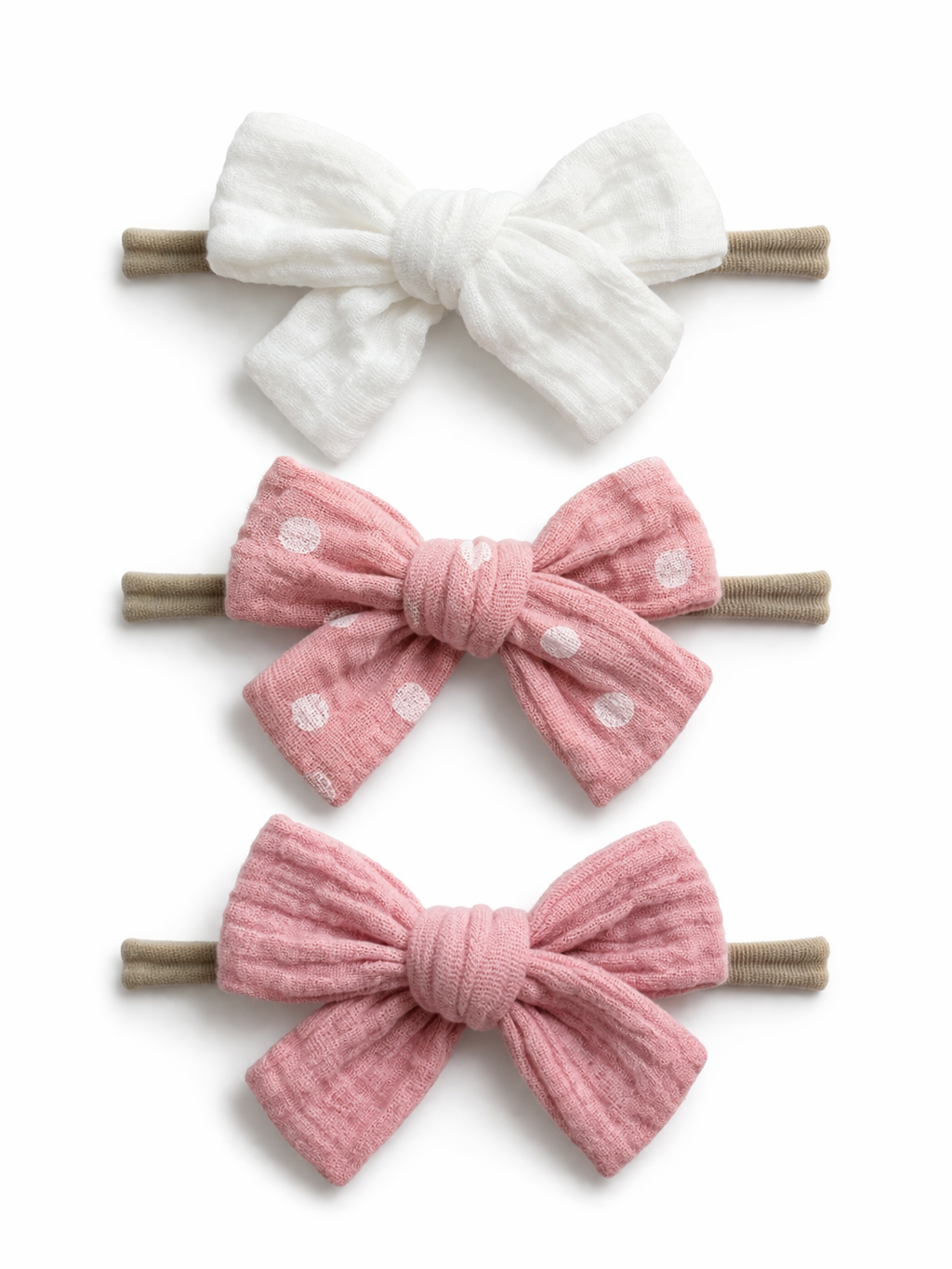 SpearmintLOVE - 3-Pack Nylon Bows, Eloise