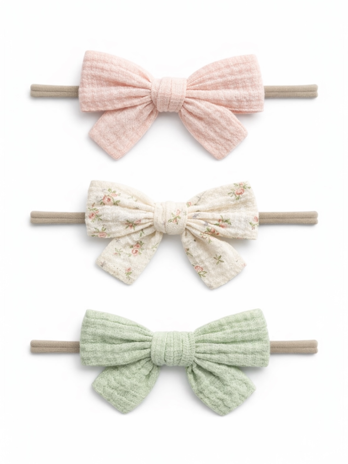 SpearmintLOVE - 3-Pack Nylon Bows, Stella
