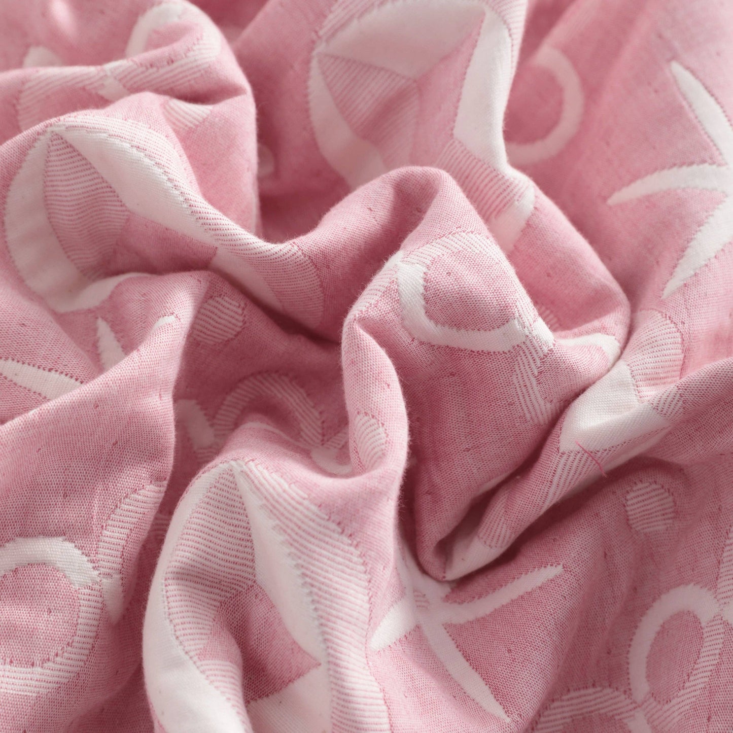 Bay & Loom - 3 Layer Muslin Cotton Jacquard Toddler Blanket: Blue / 30 x 40 inches
