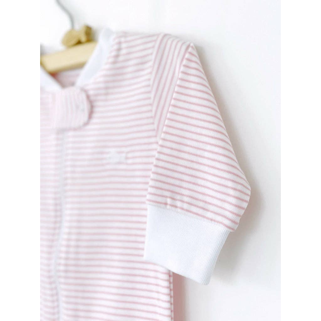 Pink Stripped Zipper Pajamas
