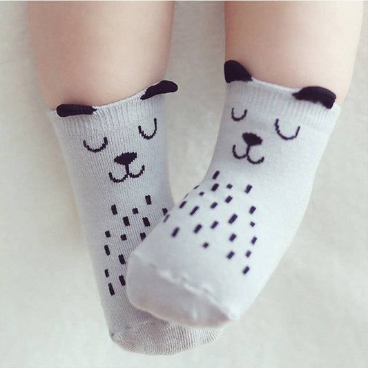 PatPat - Baby / Toddler Cartoon Floor Socks: Grey / 3-6 Months