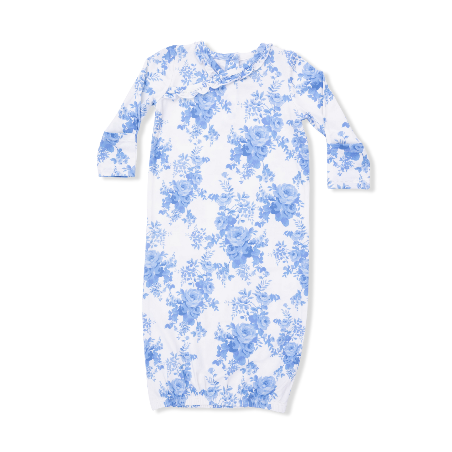 Angel Dear - Dream Cottage Floral - Kimono Gown & Knot Headband: 0-3M