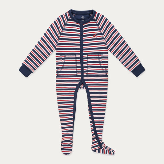Nautical Striped Footed Pajamas