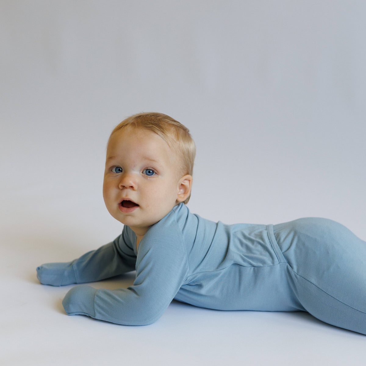 Meemo Jeemo - Peek-A-Poo Bamboo Pajama in Blue: 12-18 Months