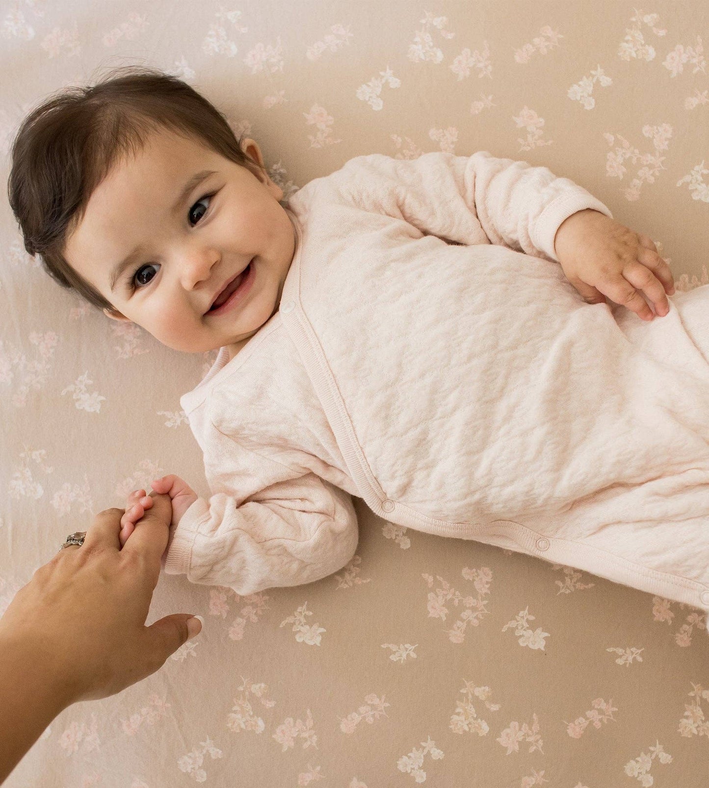 Burt's Bees Baby - Organic Cotton Quilted Bee Wrap-Front Baby Jumpsuit - Ranunculus: Ranunculus / 3-6 Months