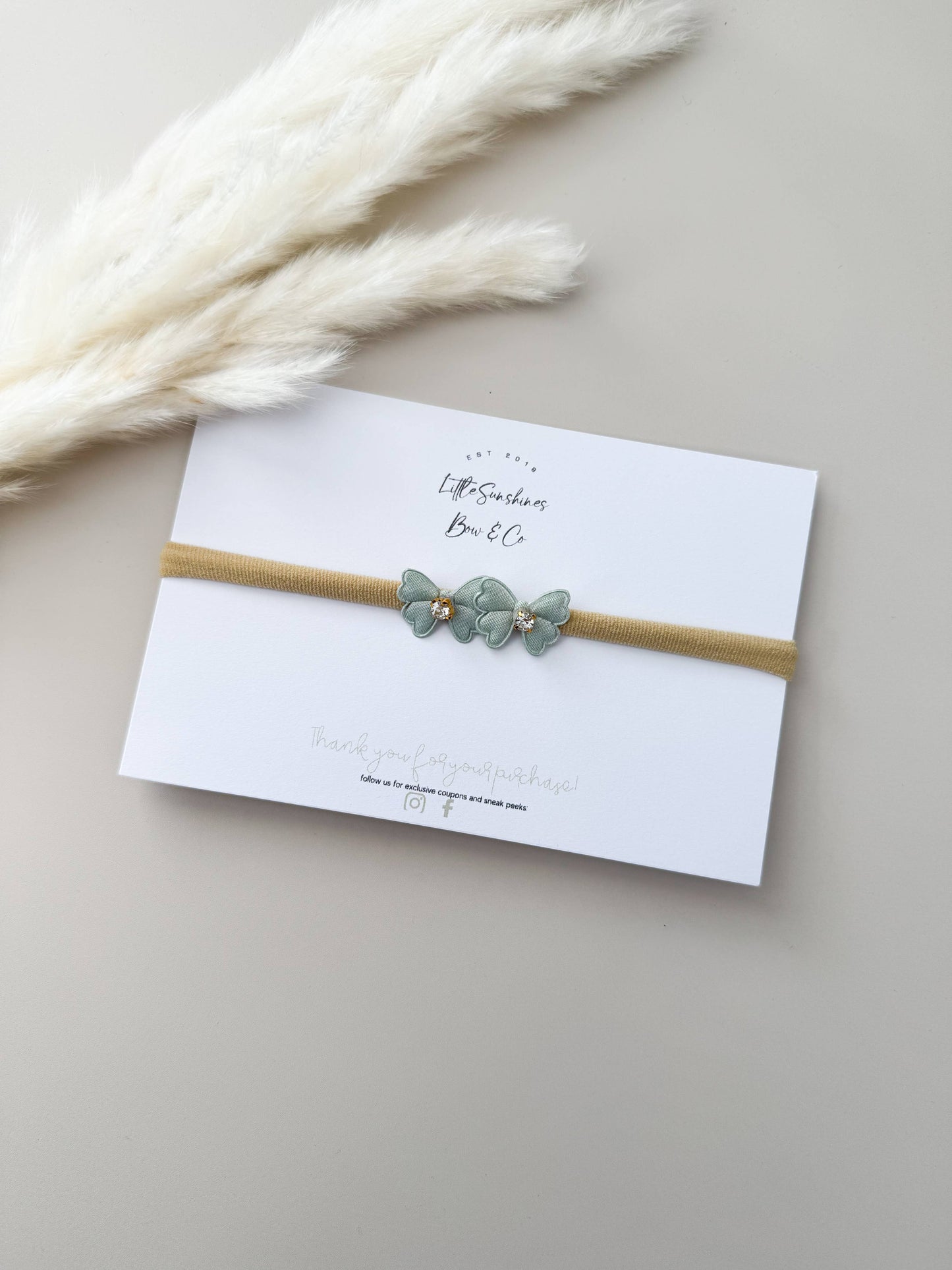 Little Sunshines Bow & Co - Mini Butterfly Nylon Headbands: Dark Blue